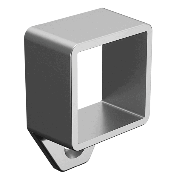 35 Series Railing 35x35mm Wall Bracket - Mill