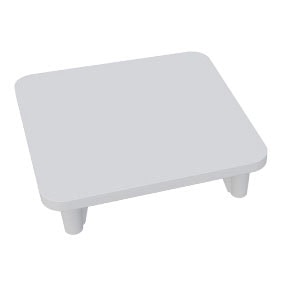 65 x 65mm Post Flat Top Cap - White