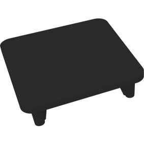 65 x 65mm Post Flat Top Cap - Black