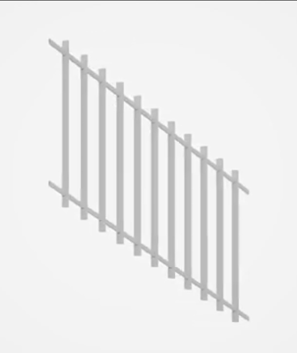 BARR – Raked Panel 1380W x 1000H – Pearl White