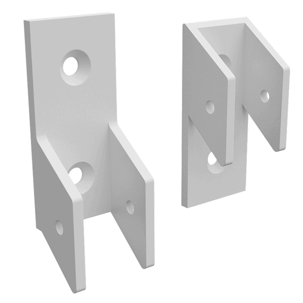 BARR Raked "C" Bracket 4pk Pearl White