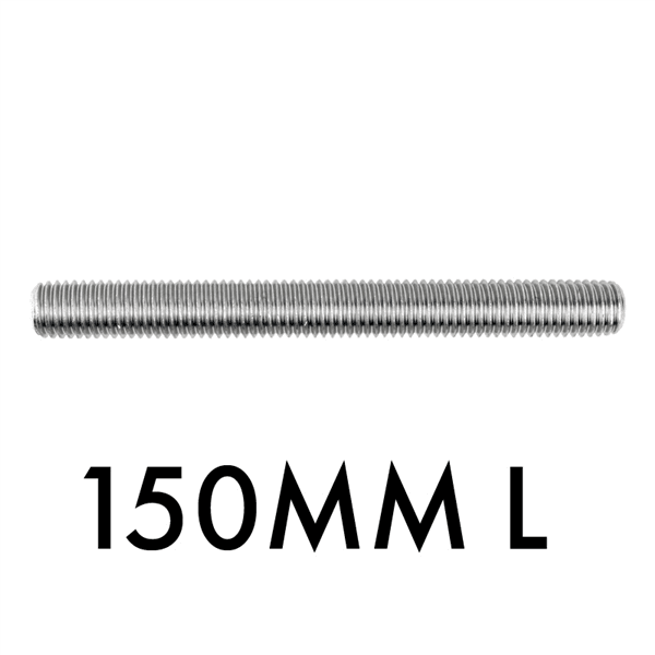 M12 150mm Threaded Rod SS304