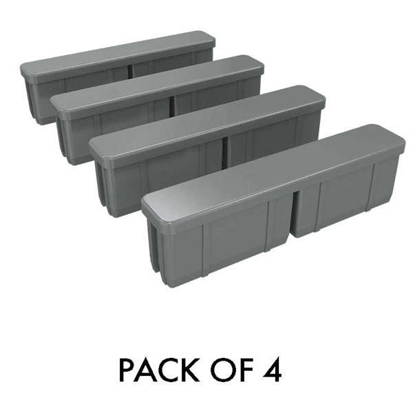 Xpress Screening End Cap To Suit 90x16.5mm Slat 4pk Basalt