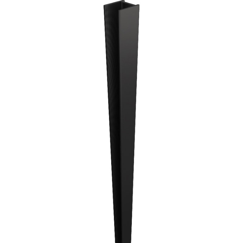 Purity NERO – Dry Glaze U Channel 2100mm Long Suits 10mm Glass - Matt Black