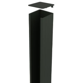Alumawall Retaining Wall Post 1700mm High Woodland Grey