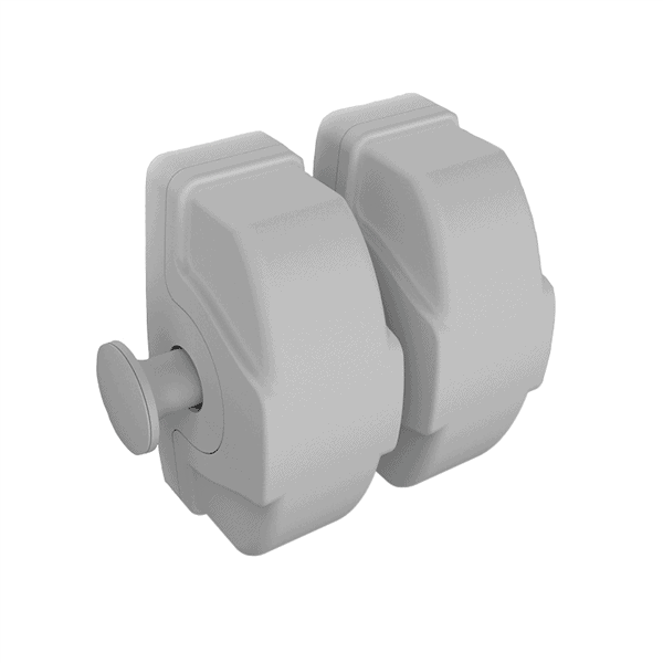 D&D Face Mount Latch White