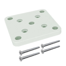 50 x 50mm Post Base Plate Set - Surfmist