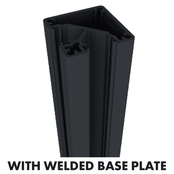 Australis 50x50mm 90 Post 1050mm Base Plated Black