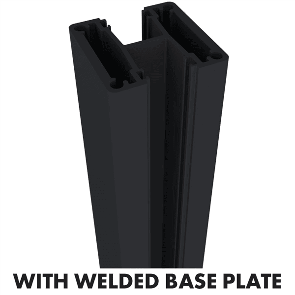 Australis 50x50mm 2 Way Post 1050mm Base Plated Black