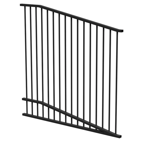 Six Star Raked Flat Top Panel 1400mm 1200mm High x 1450mm Wide Black