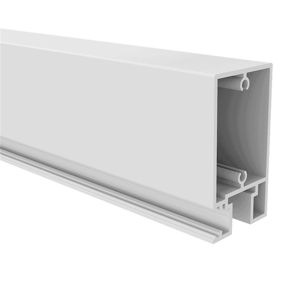 QuickScreen Horizontal Gate Rail 65mm x 50mm 4800mm Long White