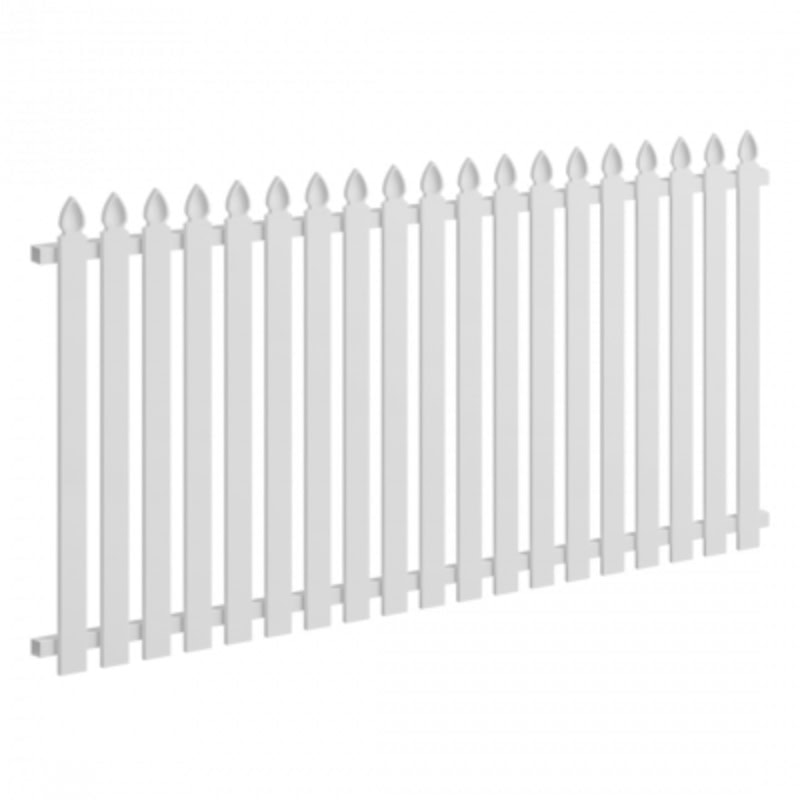 Colonial Aluminium Picket Panel – 2035mm x 1200mm – Pearl White