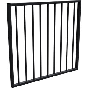 Six Star - Flat Top Gate 900 x 975mm - Black