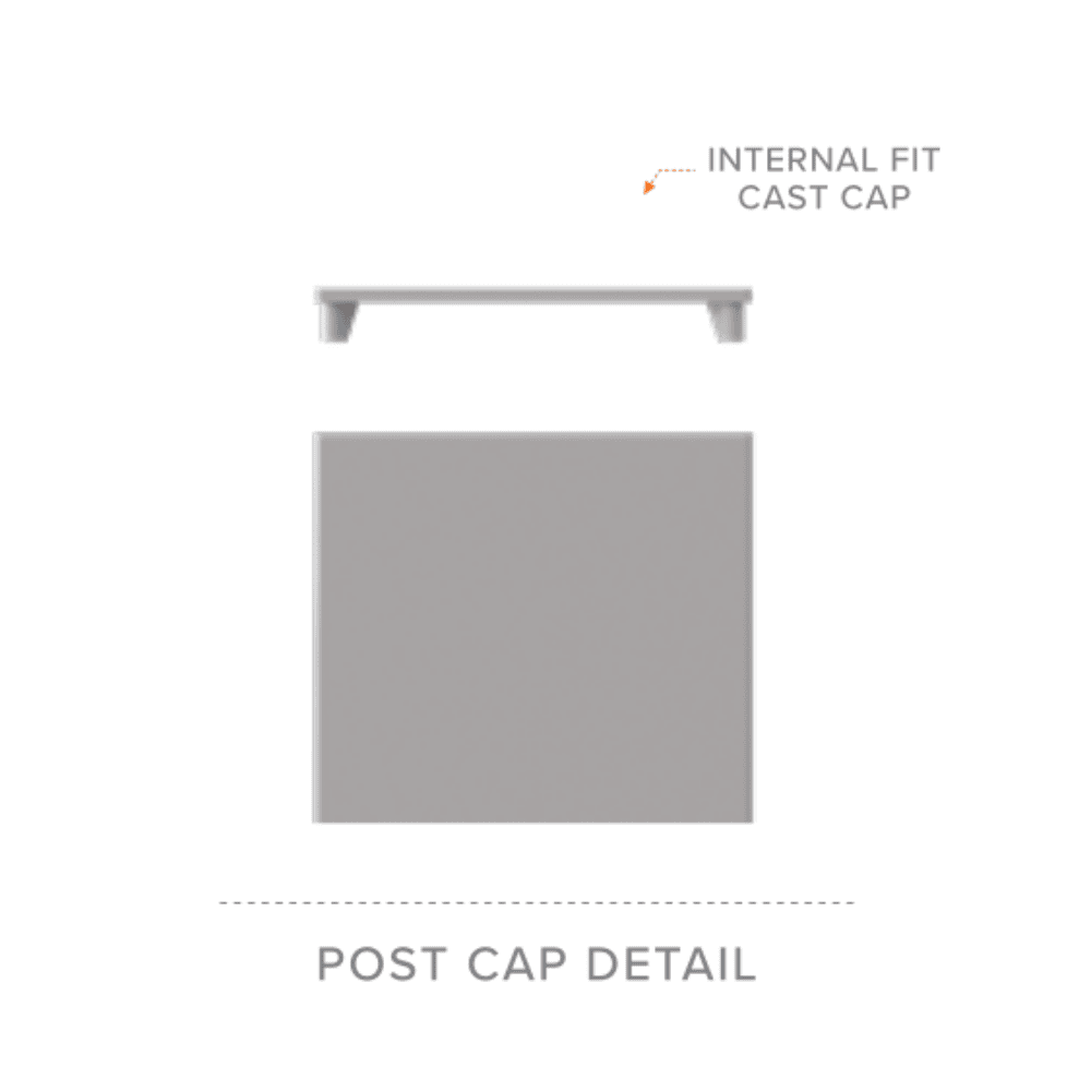 100 x 100mm Aluminium Cast Post Cap