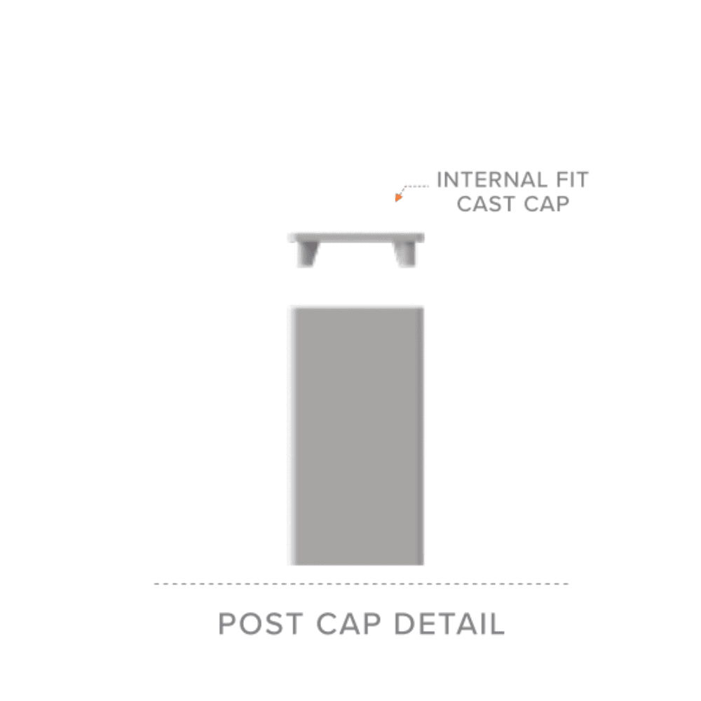 100 x 50mm Aluminium Cast Post Cap