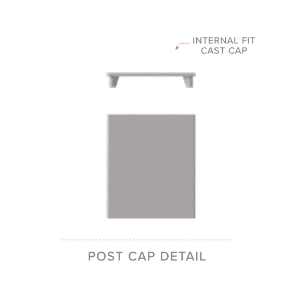 75 x 75mm Aluminium Cast Post Cap