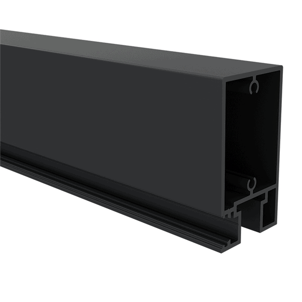 QuickScreen Horizontal Gate Rail 65mm x 50mm - 4800mm Long - Monument