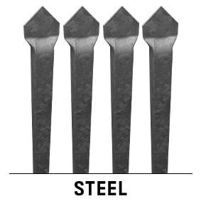 Zeus Steel - 2100mm Long Pickets - Galvanised 4 Pack