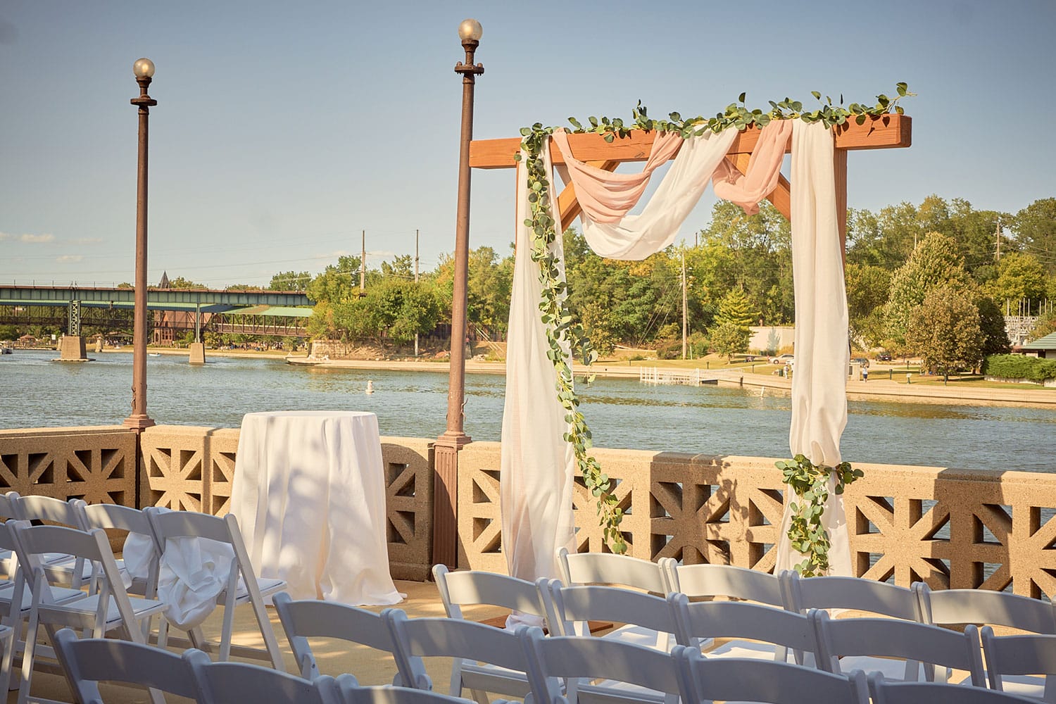 Wedding Ceremony Site at Hotel Baker in St. Charles, IL
