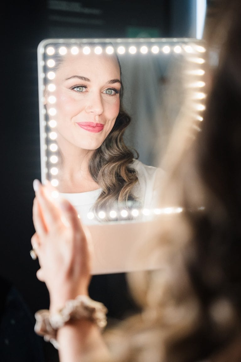 Bride getting ready at Aloft in Bolingbrook, IL