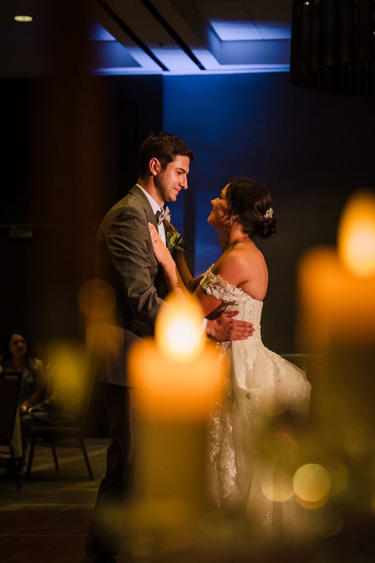 Bride and groom first dance at the Hyatt Regency in Schaumburg, IL