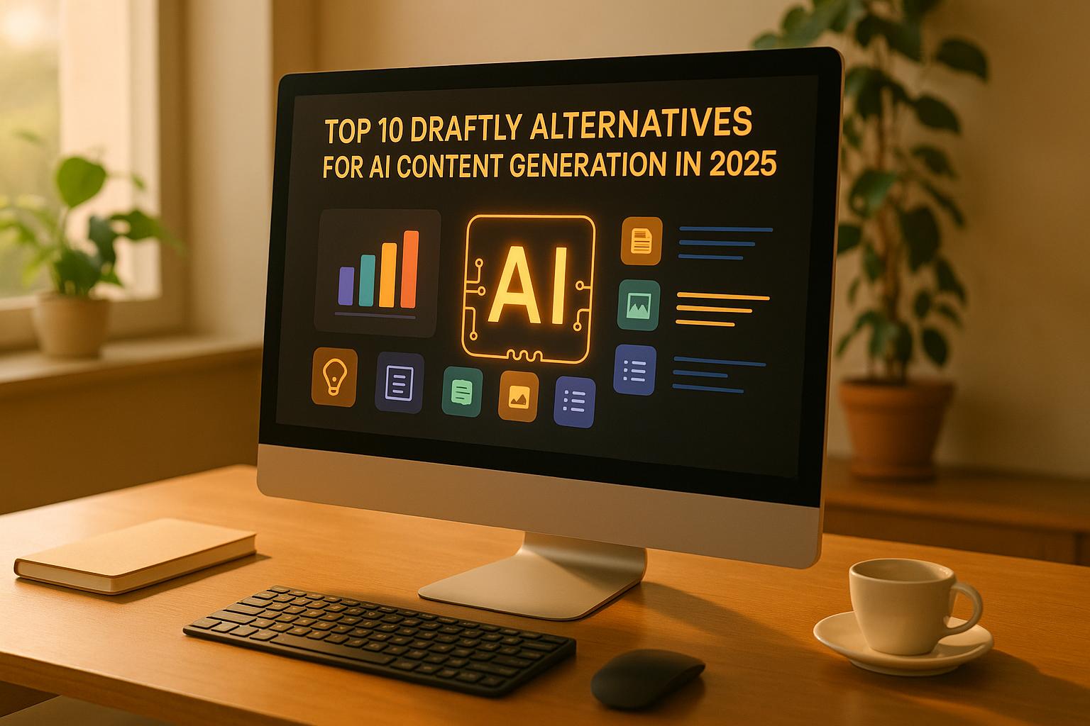 Top 10 Draftly Alternatives for AI Content Generation in 2025