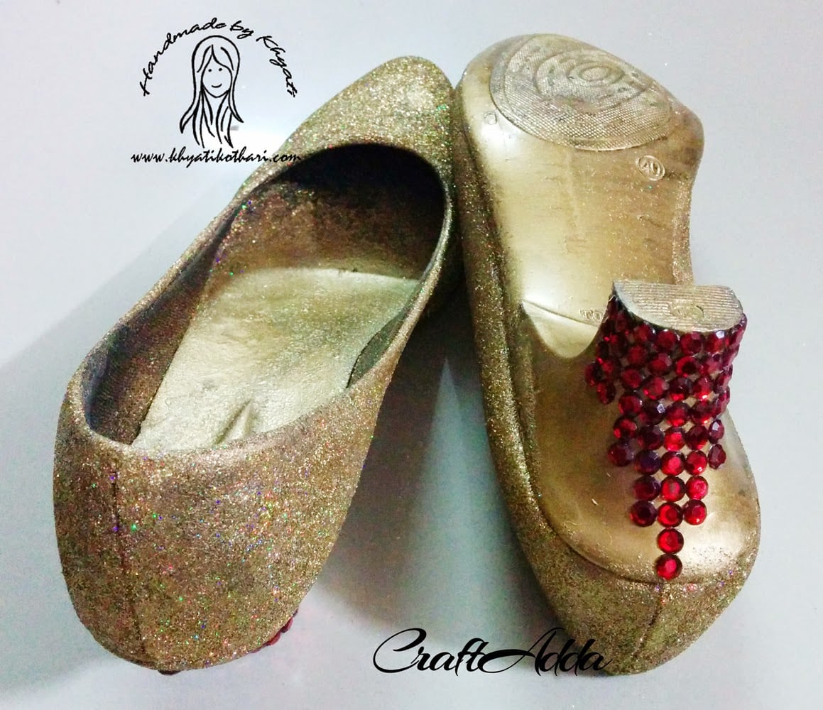 DIY Glittered Shoes 5
