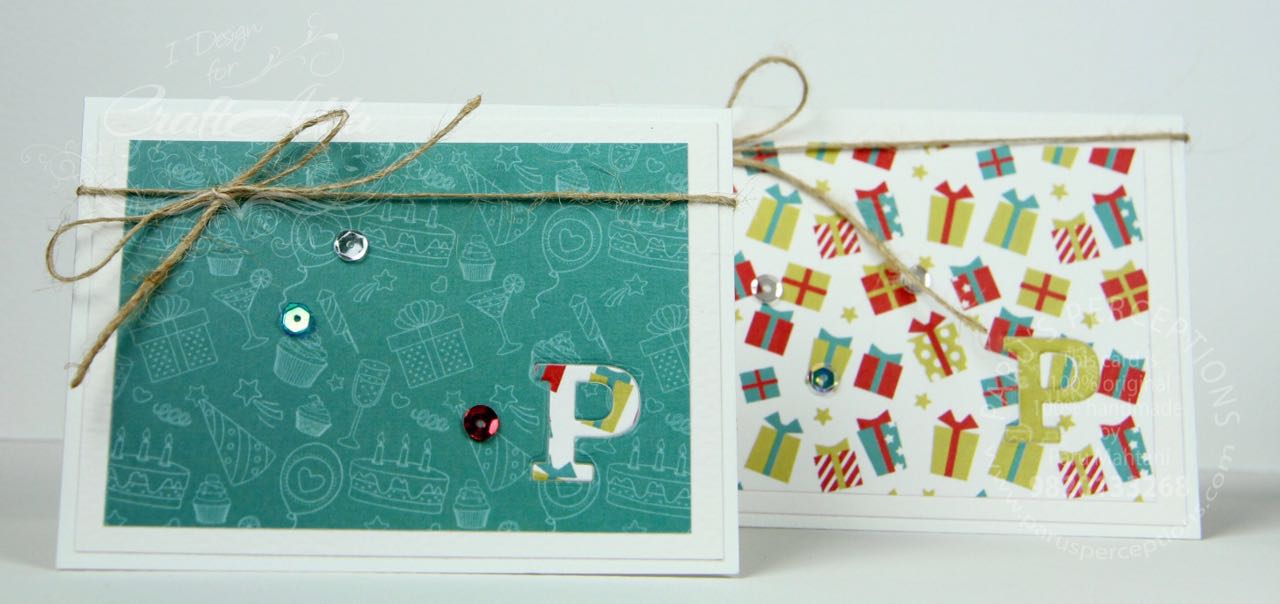 Cards using Birthday Wishes from CrafTangles 3