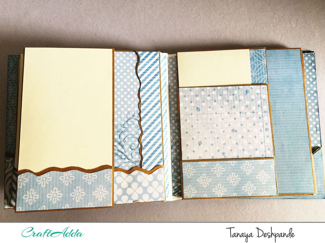Blue colour themed mini album using CrafTangles 'Wild about Blue' paper pack [Guest DT Post] 5
