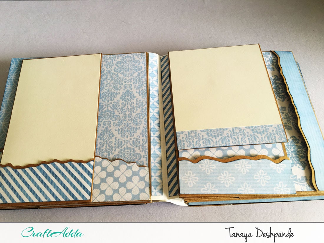 Blue colour themed mini album using CrafTangles 'Wild about Blue' paper pack [Guest DT Post] 6