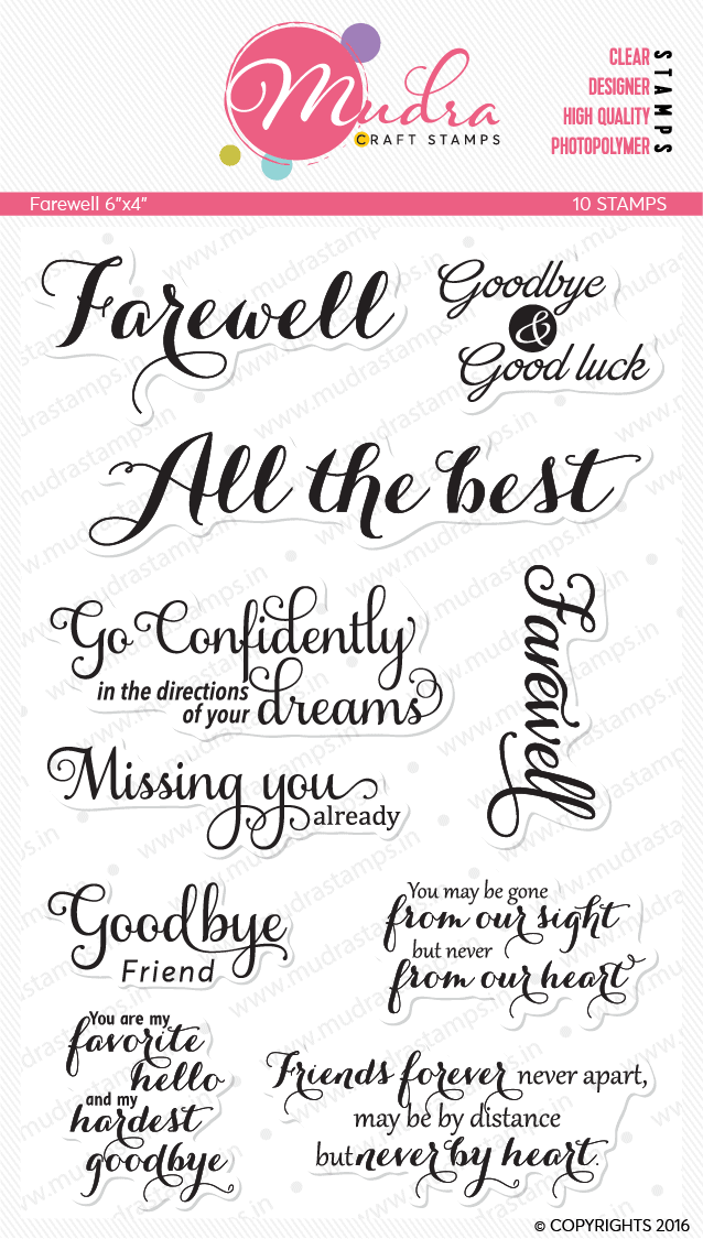 Farewell card using Mudra Craft Stamps [Guest Post by Gayatri] 6
