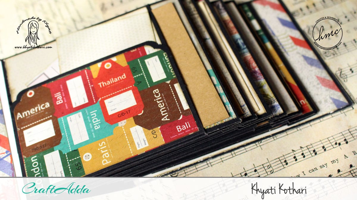 Good Times mini album using I travel the world paper pack 4