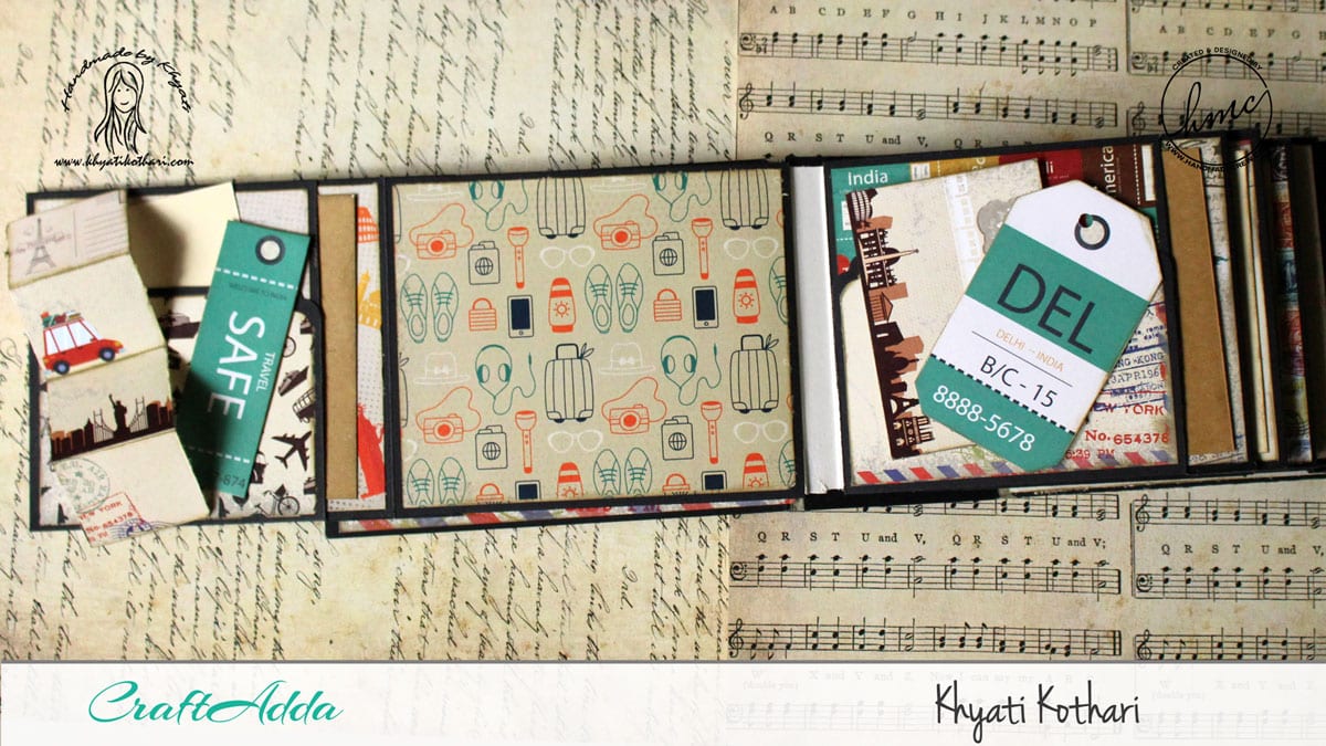 Good Times mini album using I travel the world paper pack 5