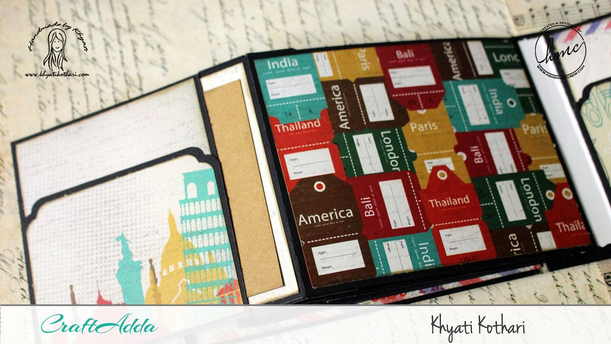 Good Times mini album using I travel the world paper pack 8