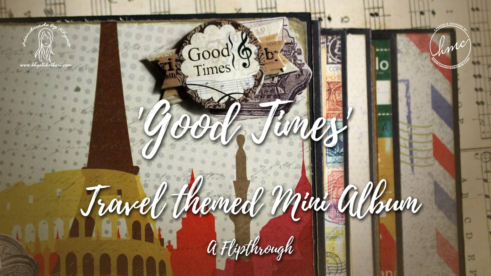 Good Times mini album using I travel the world paper pack 1