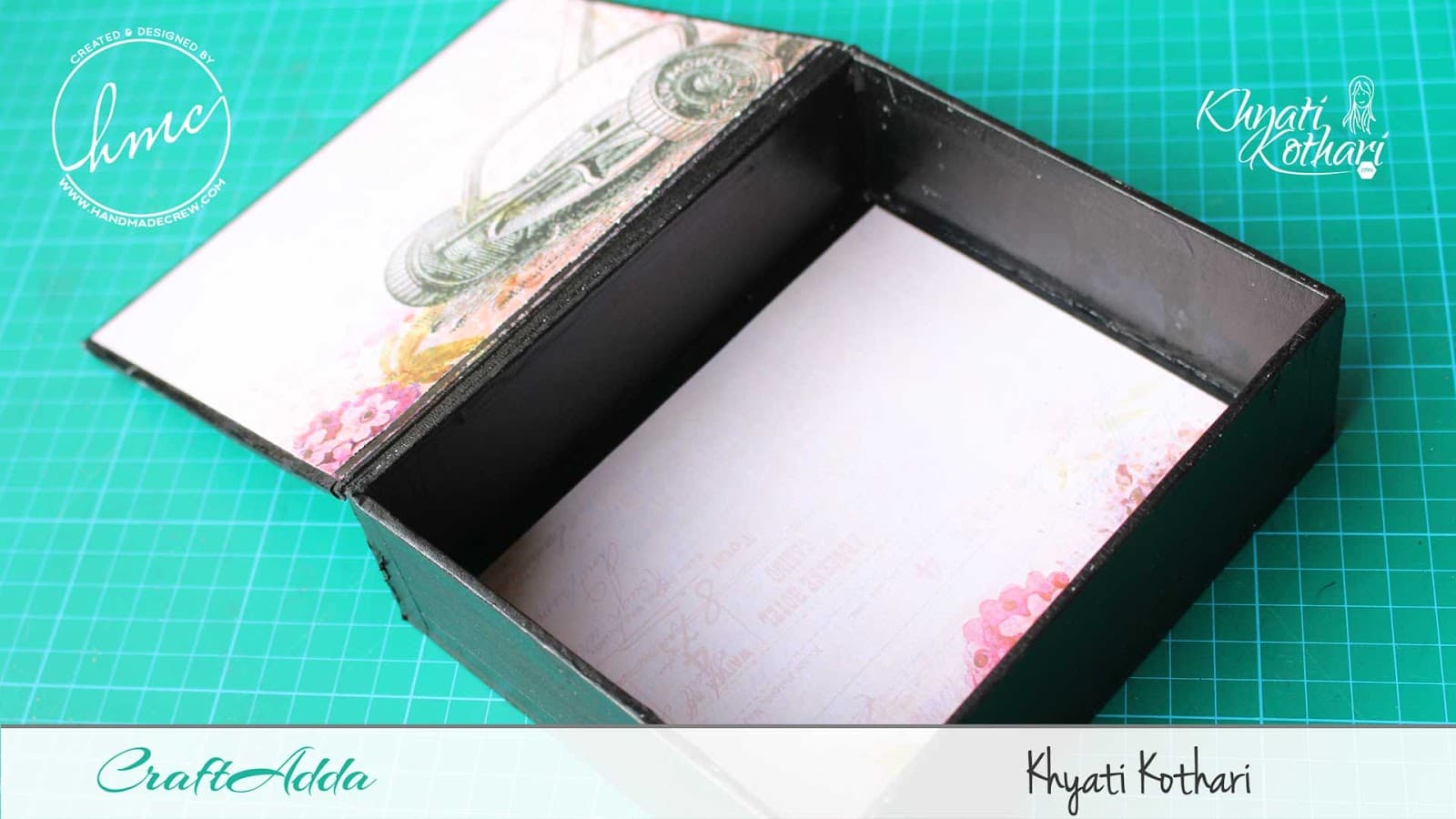 DIY Jewellery box using chipboards and decoupage papers 2