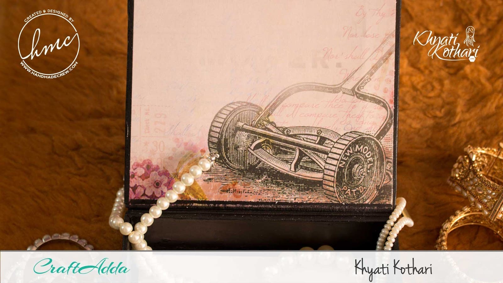 DIY Jewellery box using chipboards and decoupage papers 5