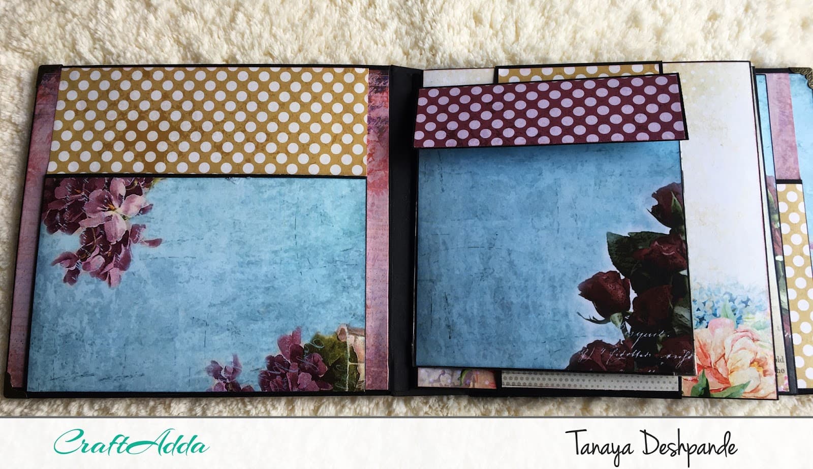'Floral Elegance' 8*8 mini album by Craftowlz 3