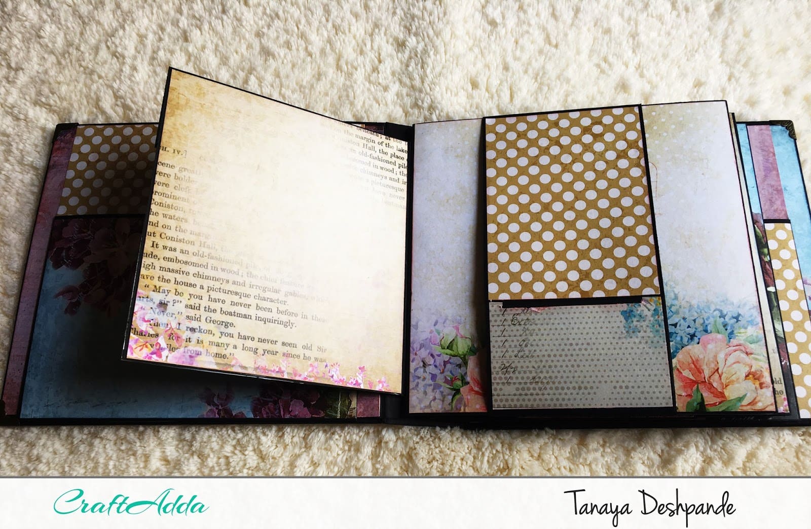 'Floral Elegance' 8*8 mini album by Craftowlz 4