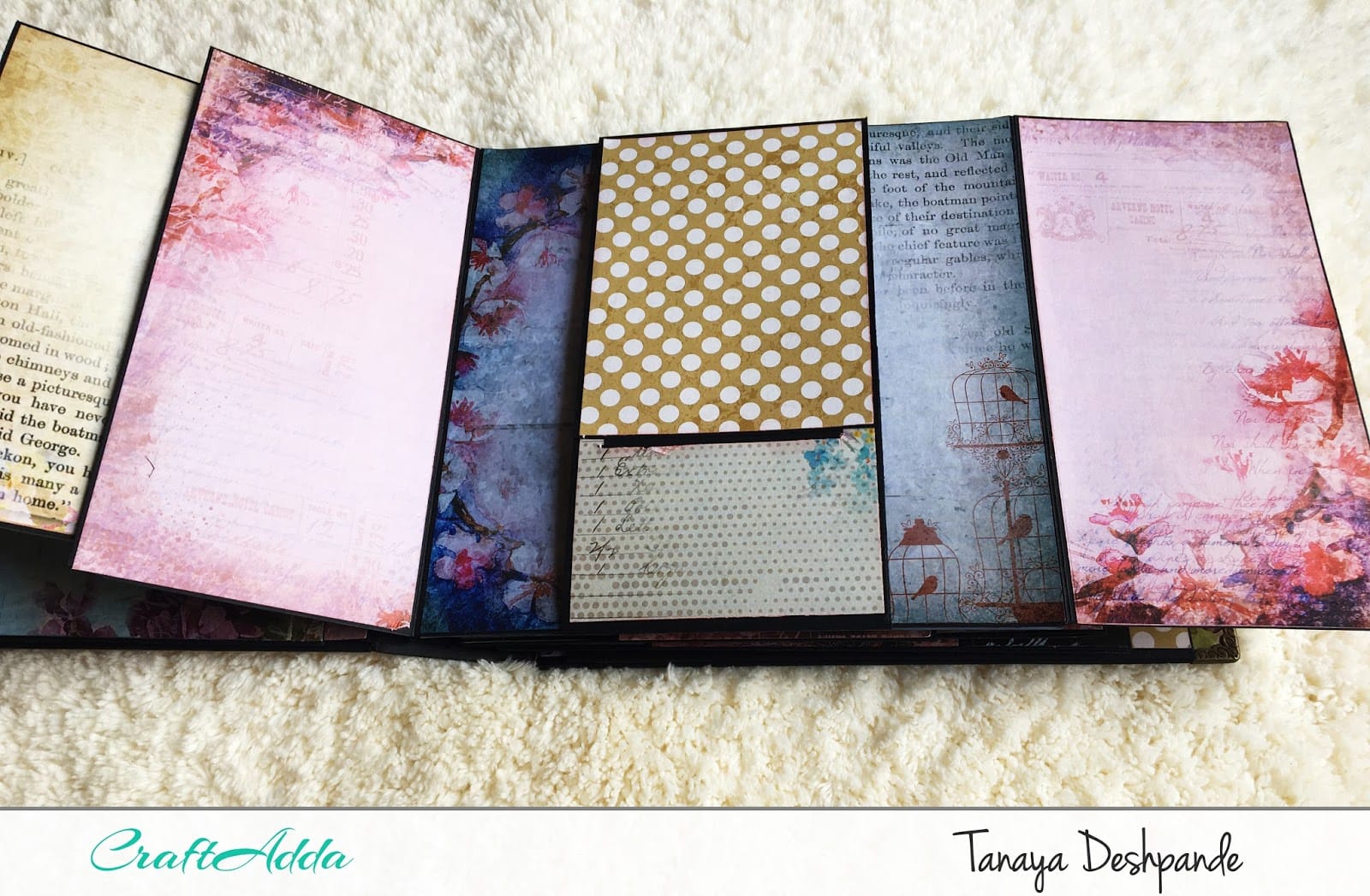 'Floral Elegance' 8*8 mini album by Craftowlz 5
