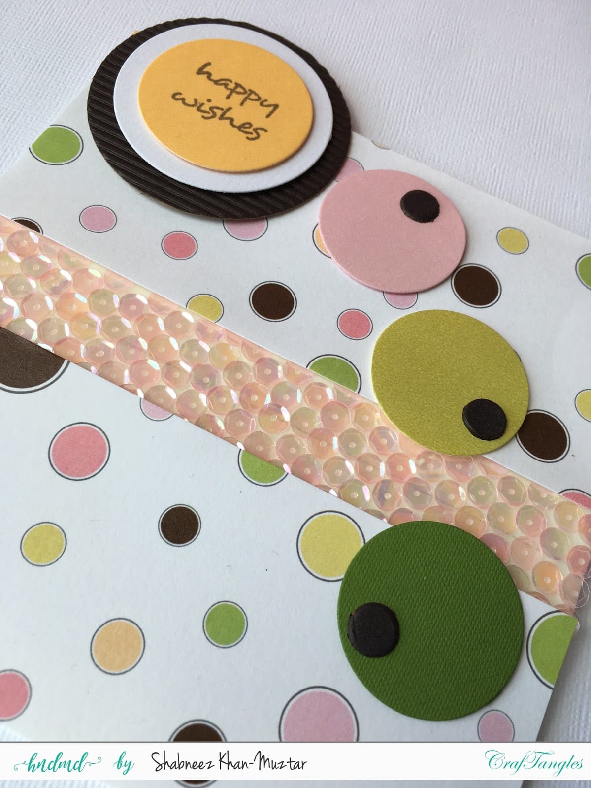 Using CrafTangles Sequins on Cards 4