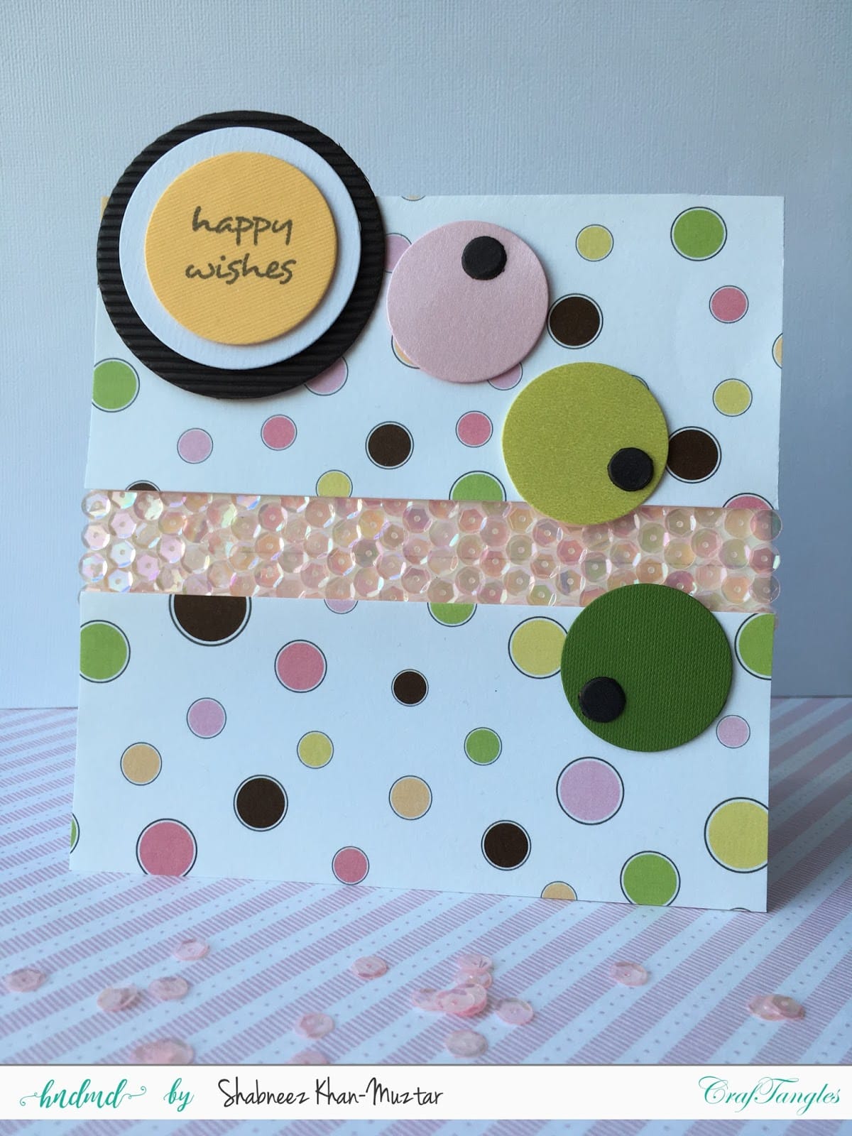 Using CrafTangles Sequins on Cards 3