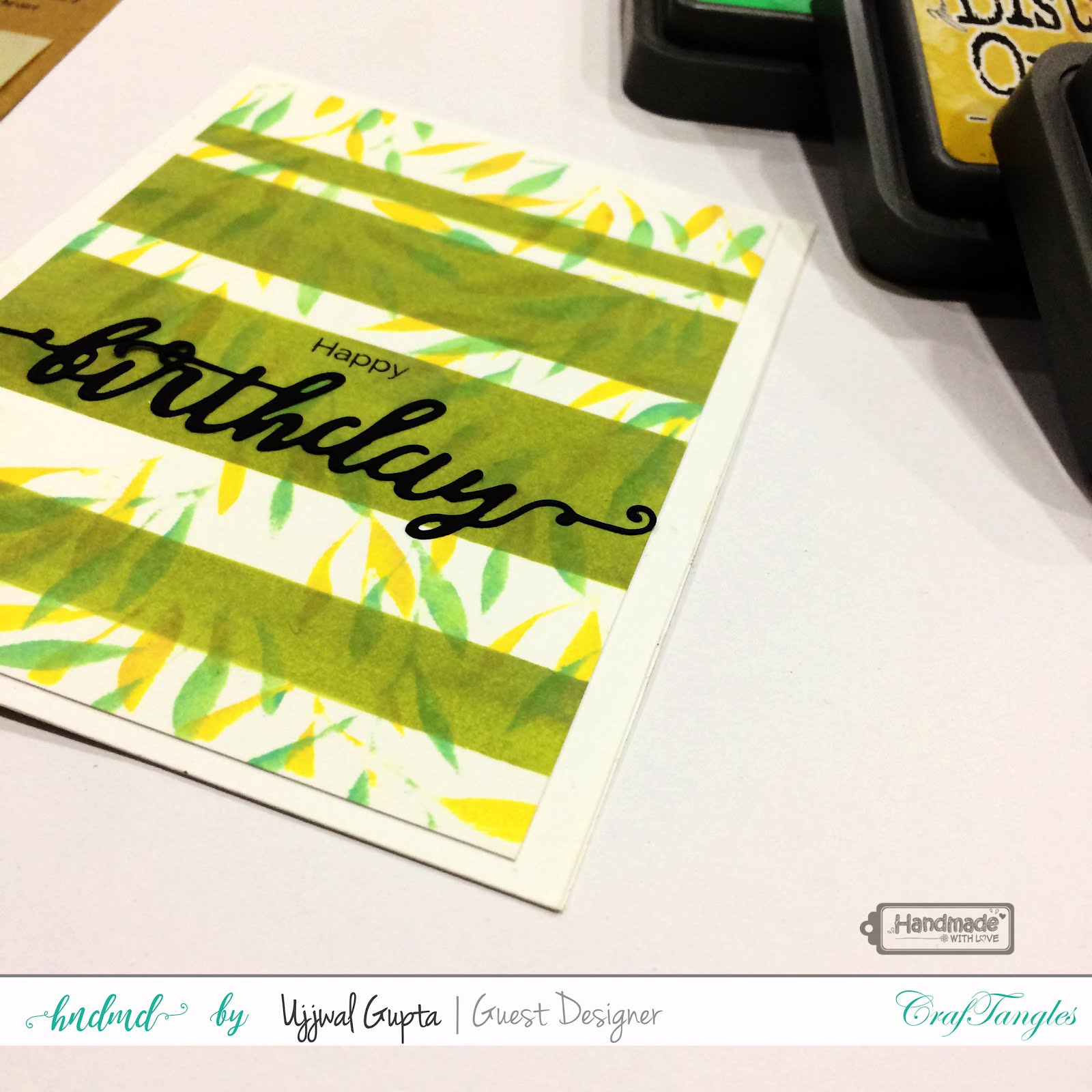 5 Cards using CrafTangles stamps and stencils 4