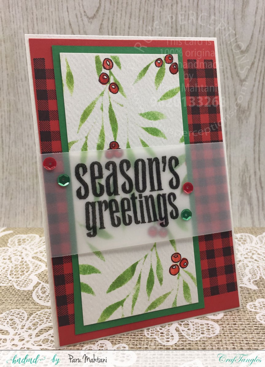 Making Christmas cards with Craftangles stencils 3