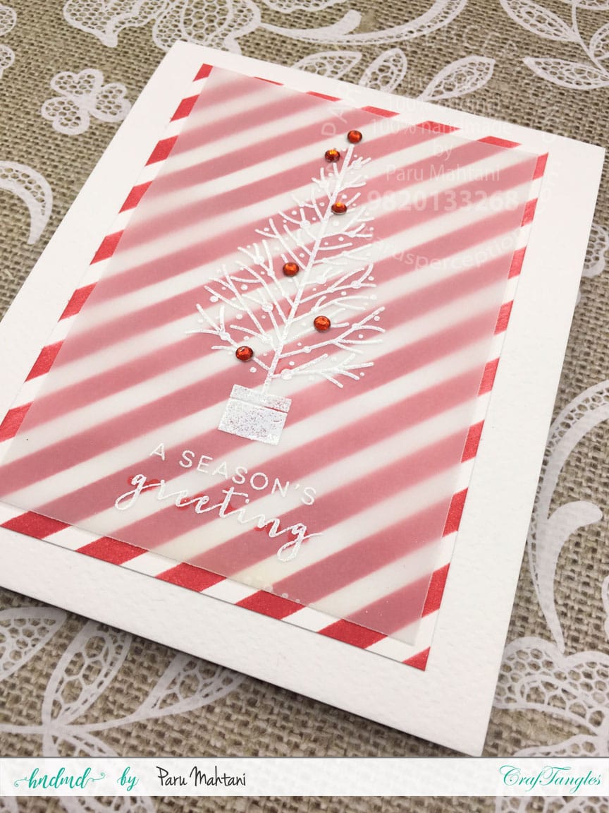 Making Christmas cards with Craftangles stencils 4