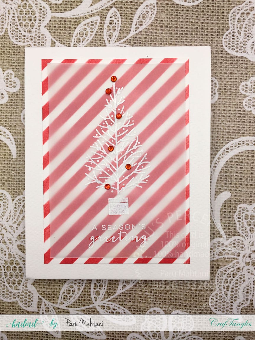 Making Christmas cards with Craftangles stencils 5
