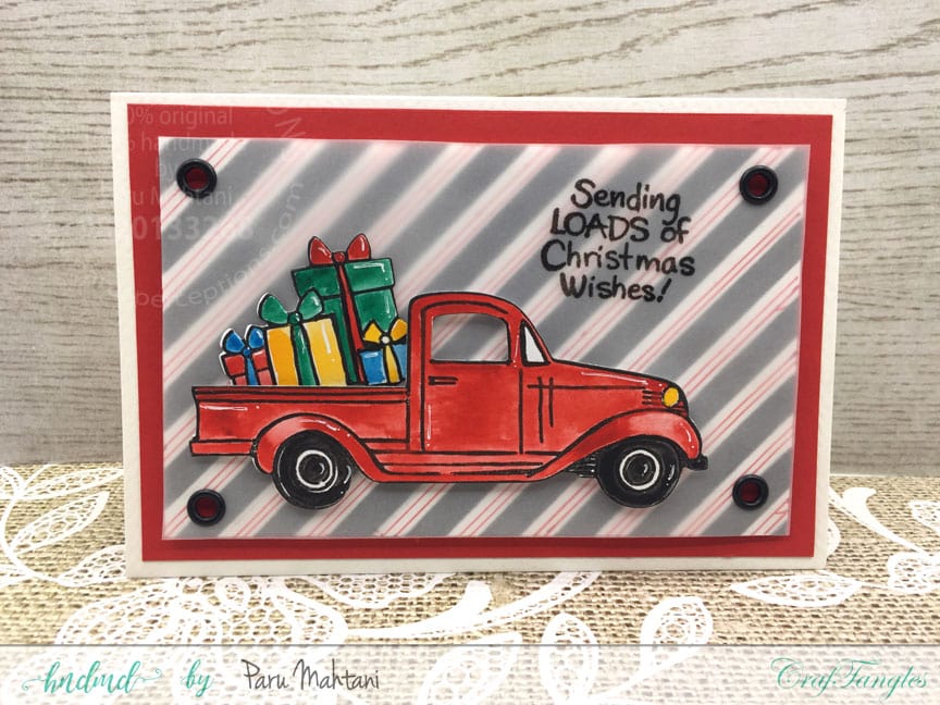 Making Christmas cards with Craftangles stencils 6
