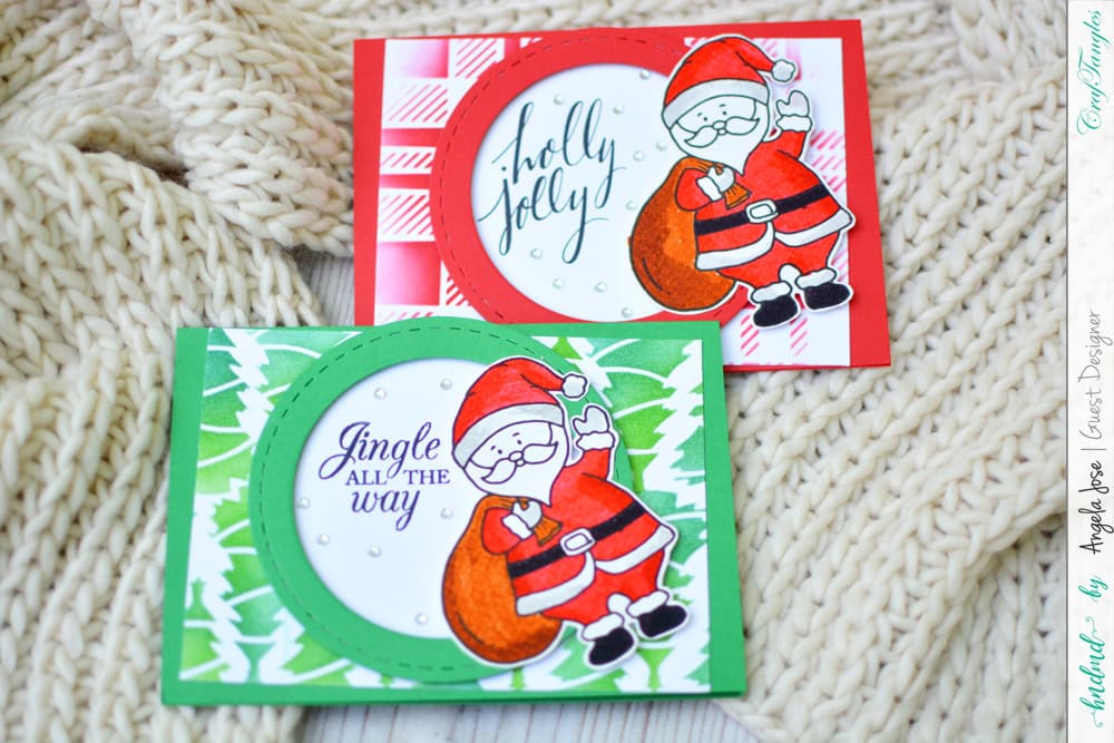 Cards using CrafTangles Christmas Release by Angela Jose 9