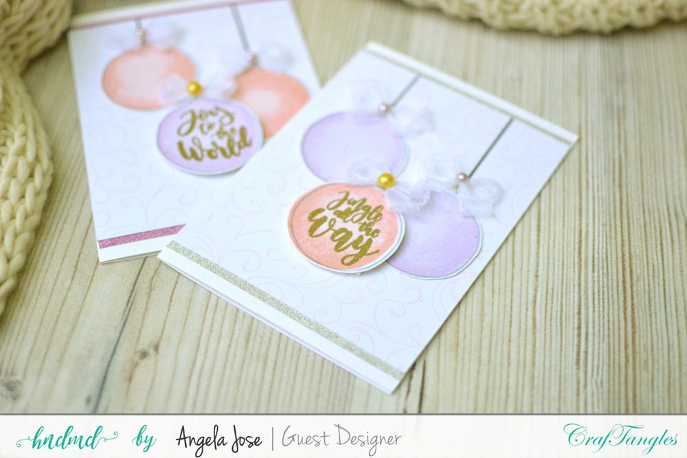 Cards using CrafTangles Christmas Release by Angela Jose 2