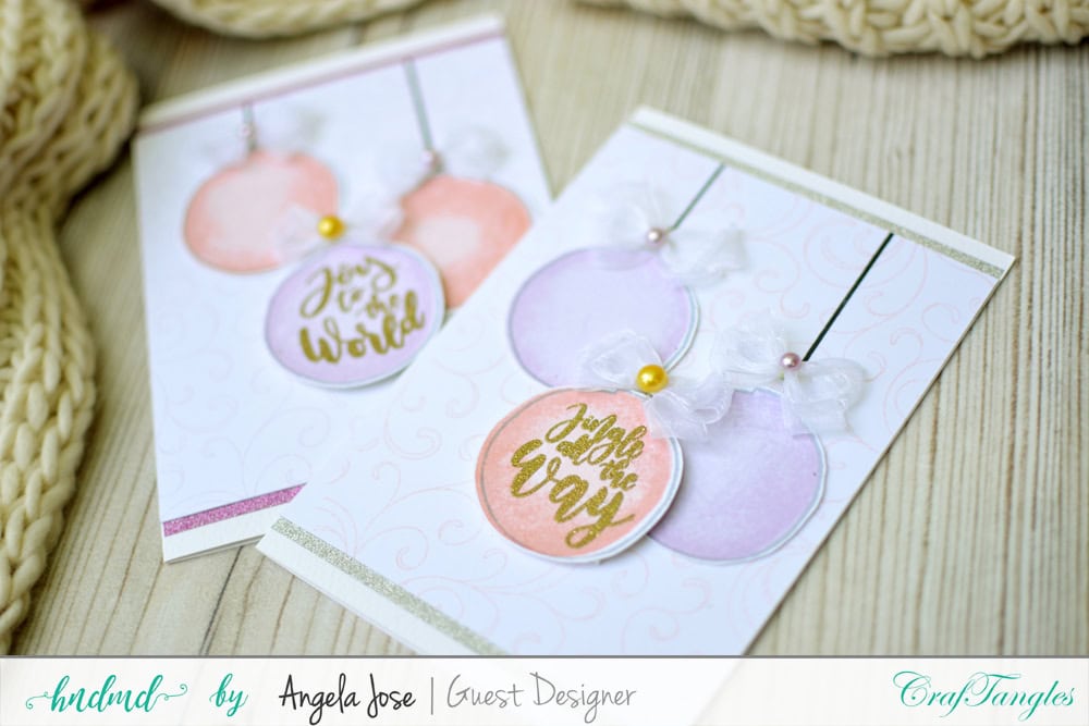 Cards using CrafTangles Christmas Release by Angela Jose 3